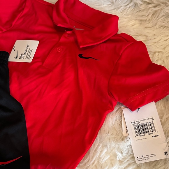 Nike Red Polo and Black Shorts Combo - Picture 3 of 7